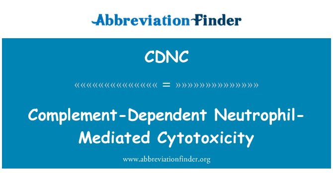 CDNC: تعتمد على تكملة العَدلات بوساطة سيتوتوكسيسيتي