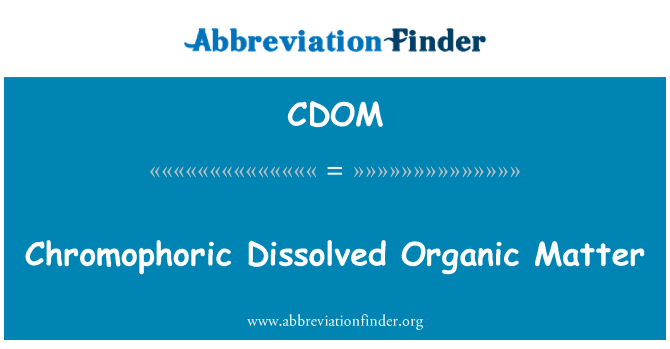 CDOM: Chromophoric ki te kraze Organiques pwoblèm