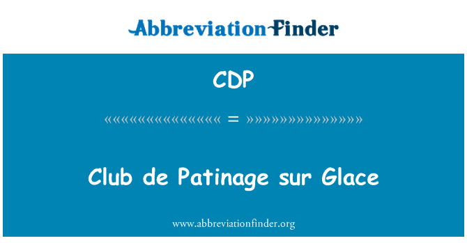 CDP: Club de Patinage sur Glace