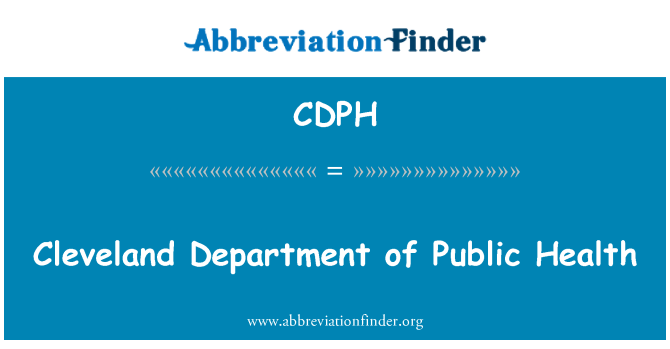 CDPH: Cleveland Department of Public Health