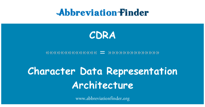 CDRA: Karakter Data repræsentation arkitektur