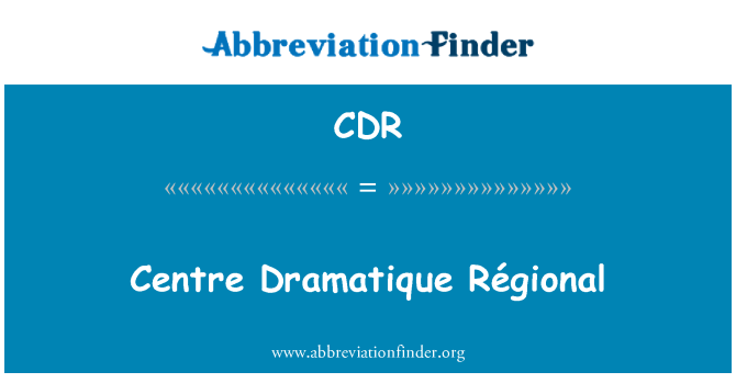 CDR: Центр высшей Régional