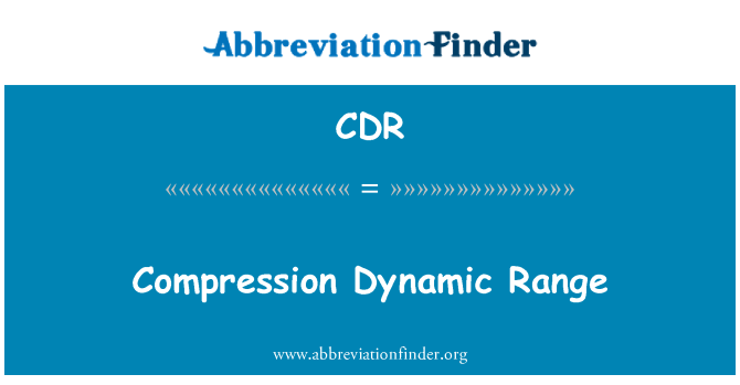 CDR: संपीड़न गतिशील रेंज