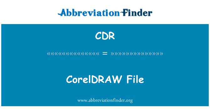 CDR: Soubor aplikace CorelDRAW