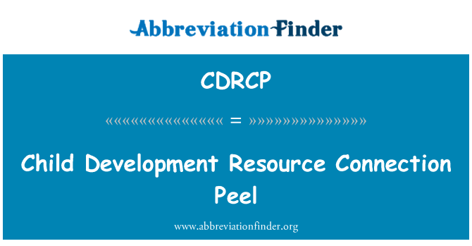 CDRCP: Child Development Resource Connection Peel