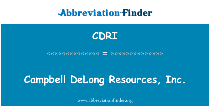 CDRI: Campbell دالونگ وسائل, انکا.
