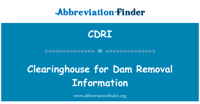 CDRI: Clearinghouse pou enfòmasyon Suppression Dam