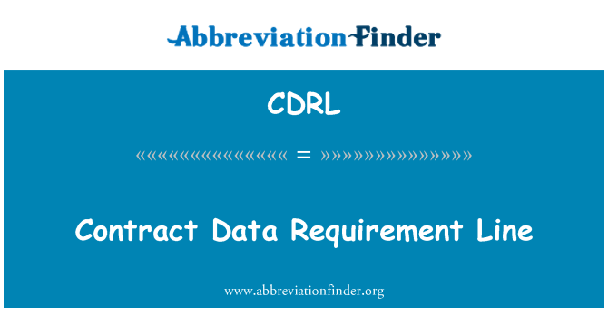 CDRL: 계약 데이터 요구 사항 내용