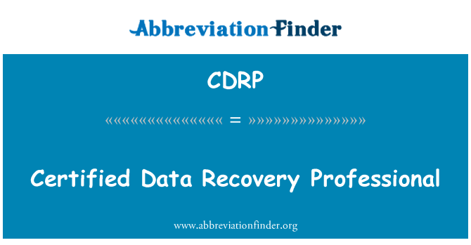 CDRP: Data irkupru professjonali ċertifikata