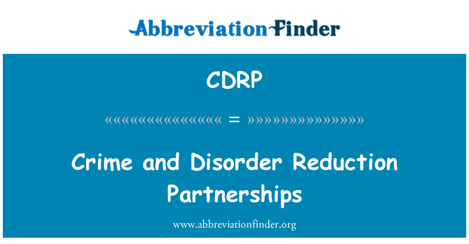 CDRP: 犯罪和障礙減少夥伴關係