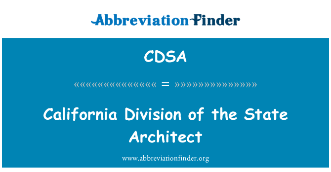 CDSA: California Division of the State Architect