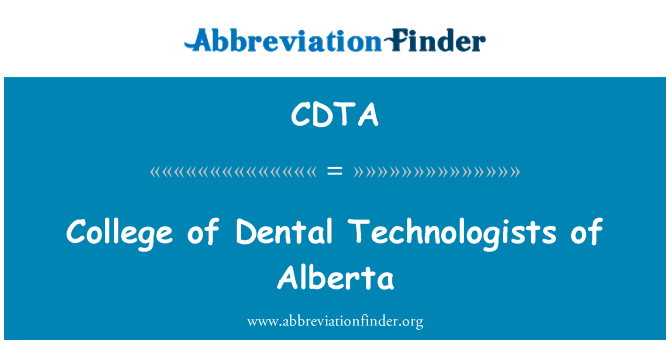 CDTA: College av dentala teknologer av Alberta