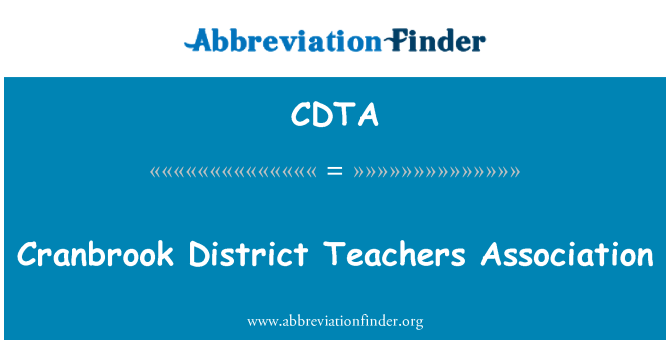 CDTA: Cranbrook distrikt Teachers Association