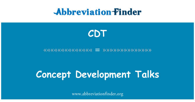 CDT: Concept Development Talks