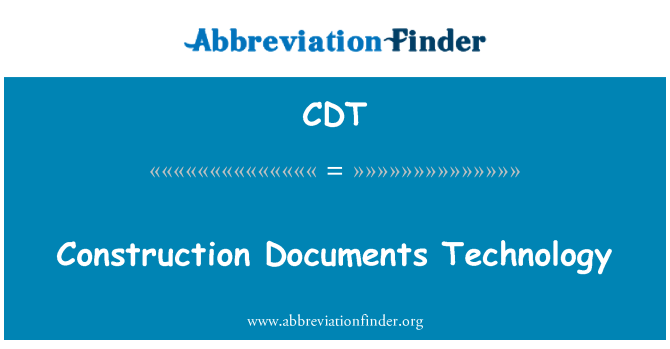 CDT: Documenten bouwtechnologie