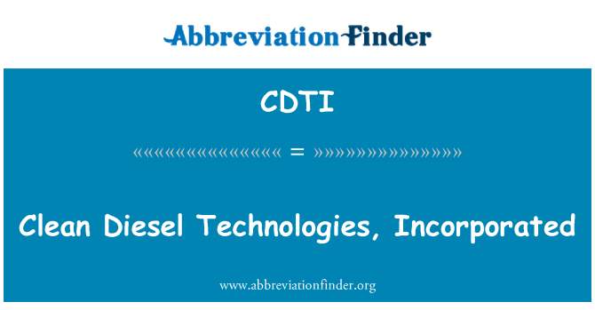 CDTI: Propre dyezèl teknoloji, Inc