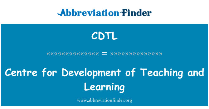 CDTL: Centra attīstības mācīšanas un mācīšanās
