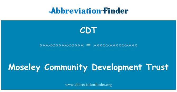 CDT: Moseley comunitat desenvolupament confiança