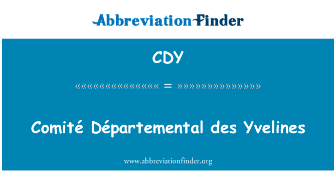 CDY: Comité Départemental des Yvelines