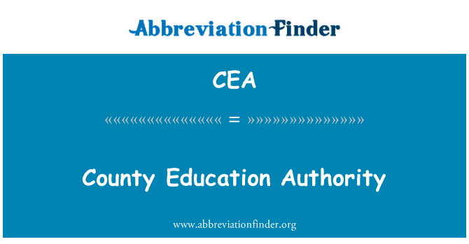 CEA: County Education Authority