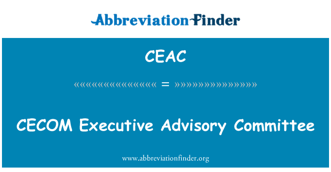 CEAC: CECOM výkonný Poradný výbor