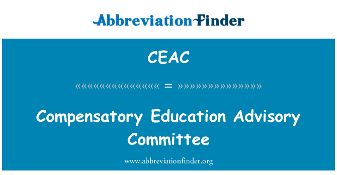 CEAC: Compensatory Education Advisory Committee