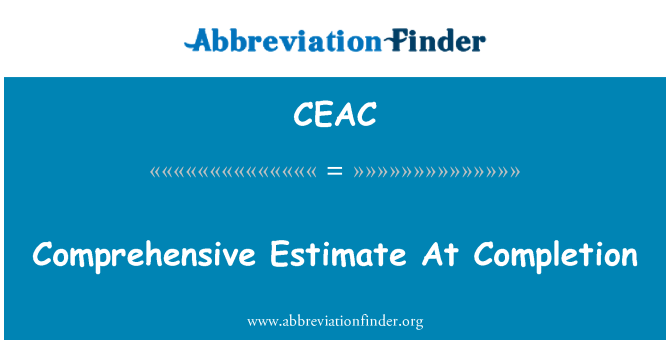 CEAC: Omfattande uppskattning vid slut