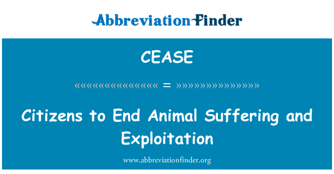 CEASE: अंत पशुओं के दुख और शोषण के लिए नागरिकों