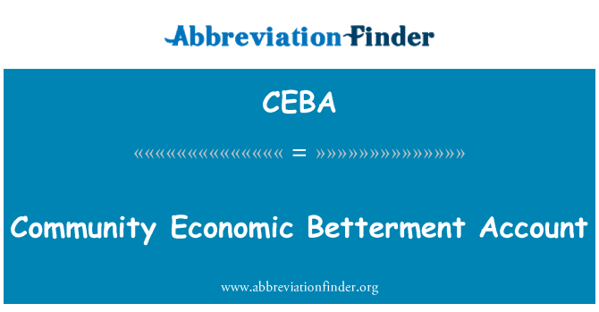 CEBA: Communautaire economische verbetering Account