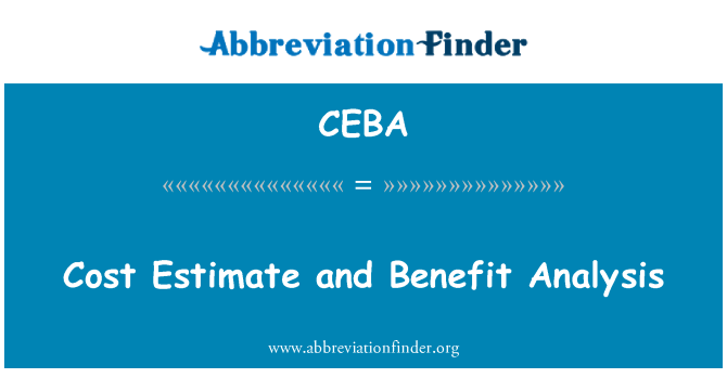 CEBA: Odhad nákladů a analýza přínosů