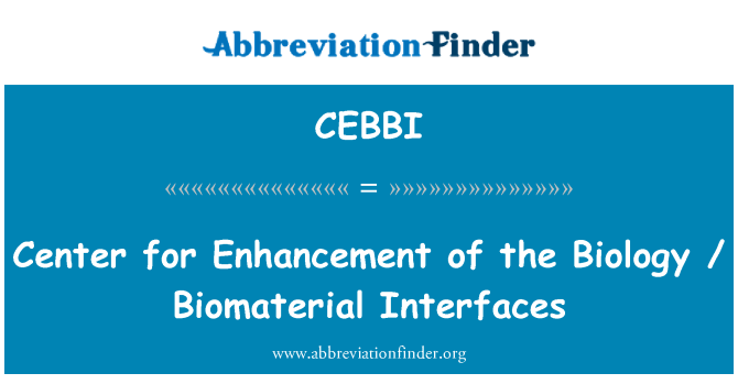 CEBBI: Biyoloji Geliştirme Merkezi / Biomaterial arabirimleri