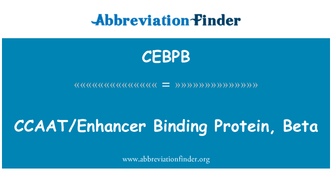 CEBPB: CCAAT/potenţiator de legare de proteine, Beta