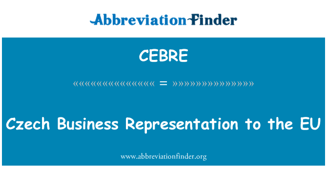 CEBRE: Rappresentanza commerciale ceca all'Unione europea