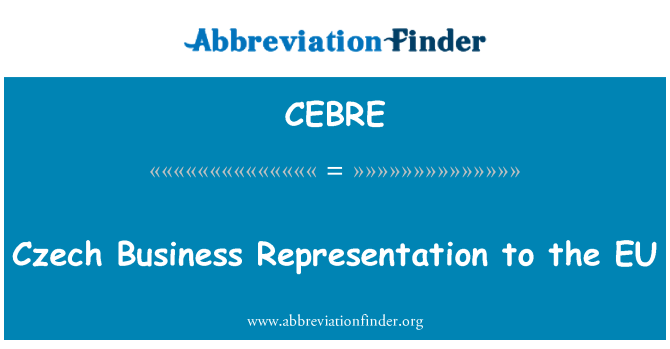 CEBRE: EU にチェコ語ビジネス表現