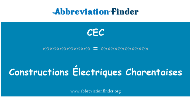 CEC: Constructions Électriques Charentaises