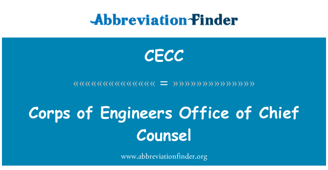 CECC: Korps der Ingenieure Office of Chief Counsel