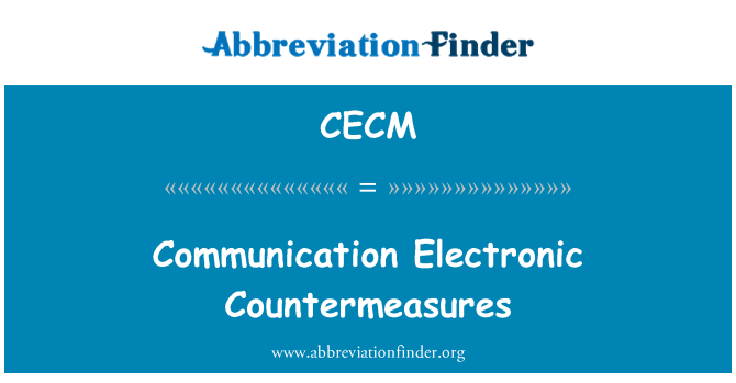 CECM: Edastamine elektrooniliste vastumeetmete