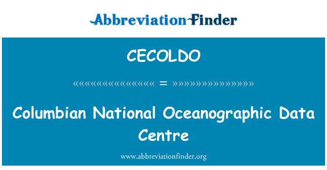CECOLDO: 컬럼비아 국가 해양 데이터 센터