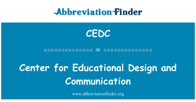 CEDC: Iċ-Ċentru għal disinn edukattivi u l-komunikazzjoni