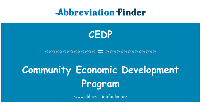 CEDP: Program pengembangan ekonomi masyarakat