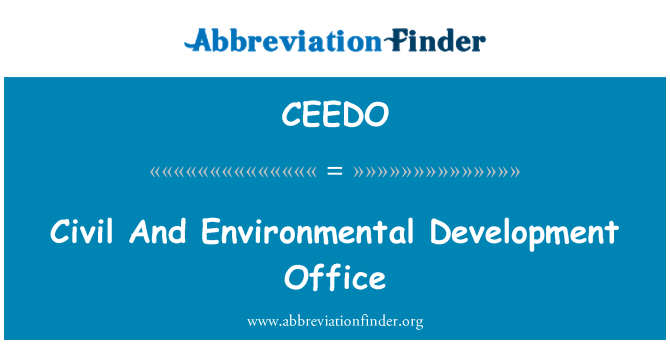 CEEDO: Civil And Environmental Development Office