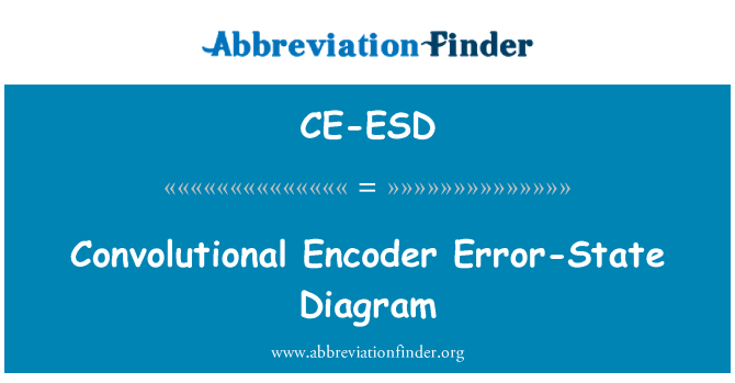 CE-ESD: Konvolučná kodér chyba-State Diagram