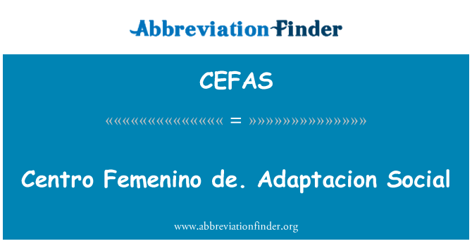 CEFAS: Centro Femenino de. Adaptacion sociální