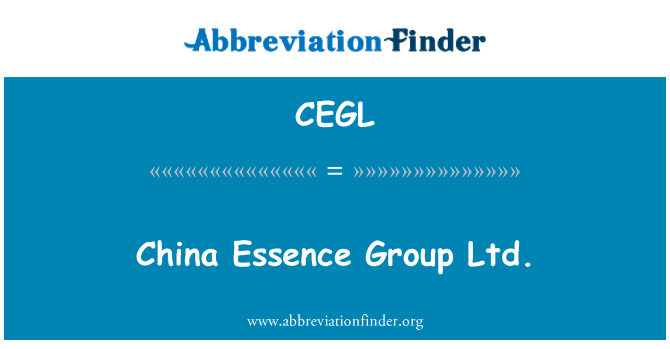 CEGL: Cina essenza Group Ltd.