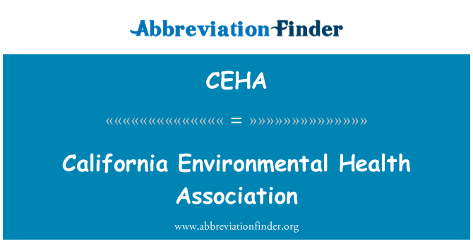 CEHA: California çevre sağlığı Derneği