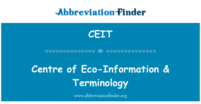 CEIT: Centrum eko informace & terminologie