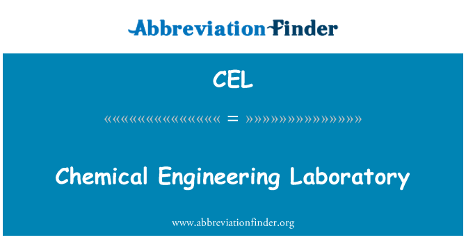 CEL: Chemical Engineering Laboratory