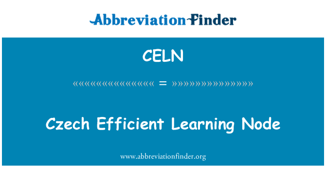 CELN: Cwgn dysgu effeithlon Weriniaeth Tsiec