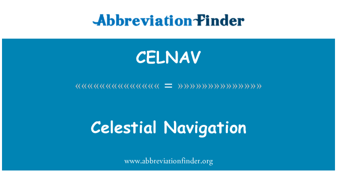 CELNAV: Nebesku navigaciju