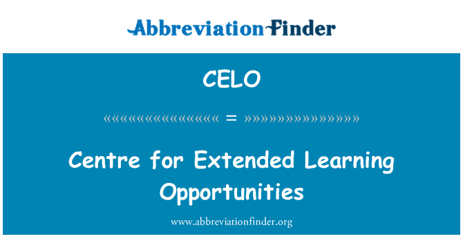 CELO: विस्तारित सीखने के अवसर के लिए केन्द्र